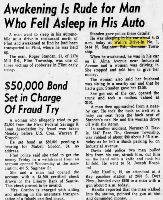 Wallis Drive-In - Jun 16 1970 Article